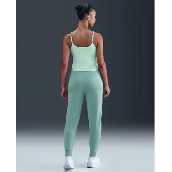 Nike Dri-FIT One Womens High-Waisted 7/8 French Terry Joggers Sweatpants Green - Picture 4 of 10